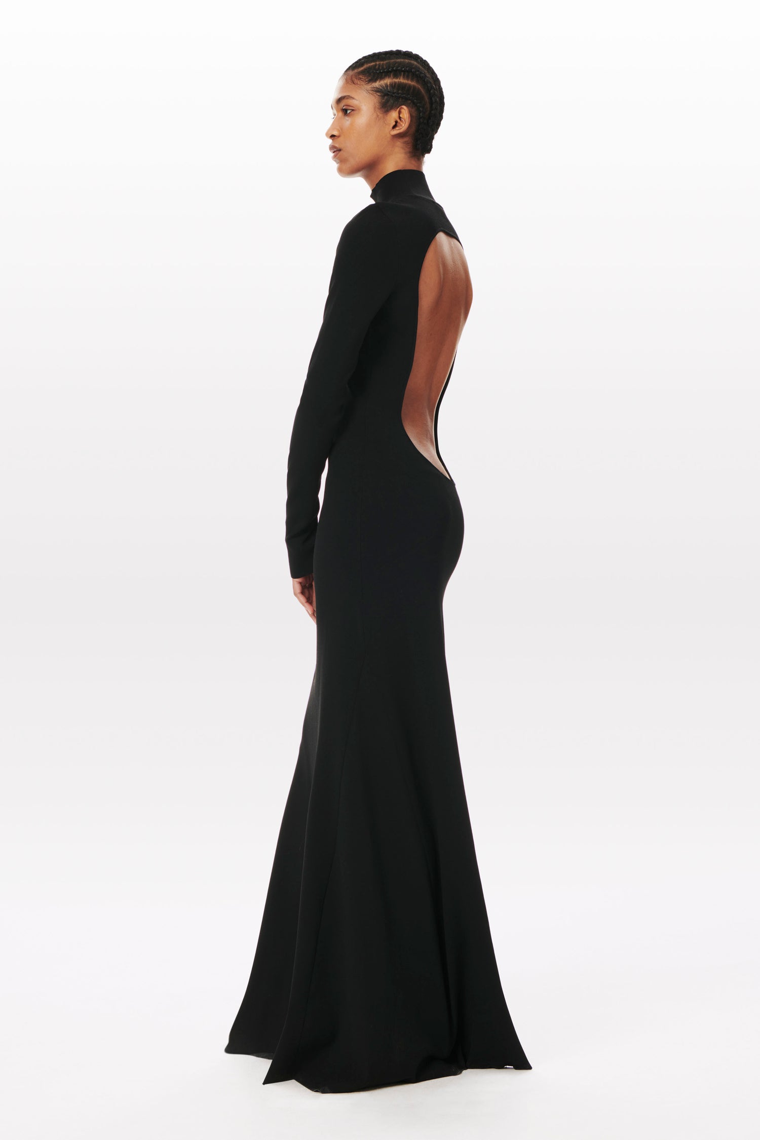 Open Back Long Sleeve Maxi Dress in ...